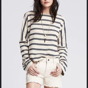 Banana Republic Pullover stripped top. Size small